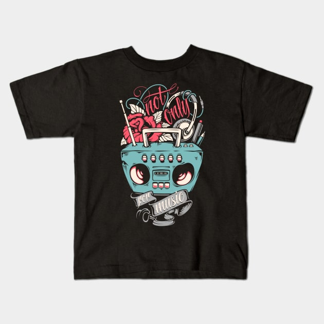 Badass music speaker Kids T-Shirt by Madiaz